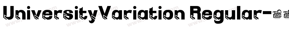 UniversityVariation Regular字体转换